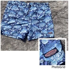 Vineyard Vines Blue Puffer Fish Athletic Shorts